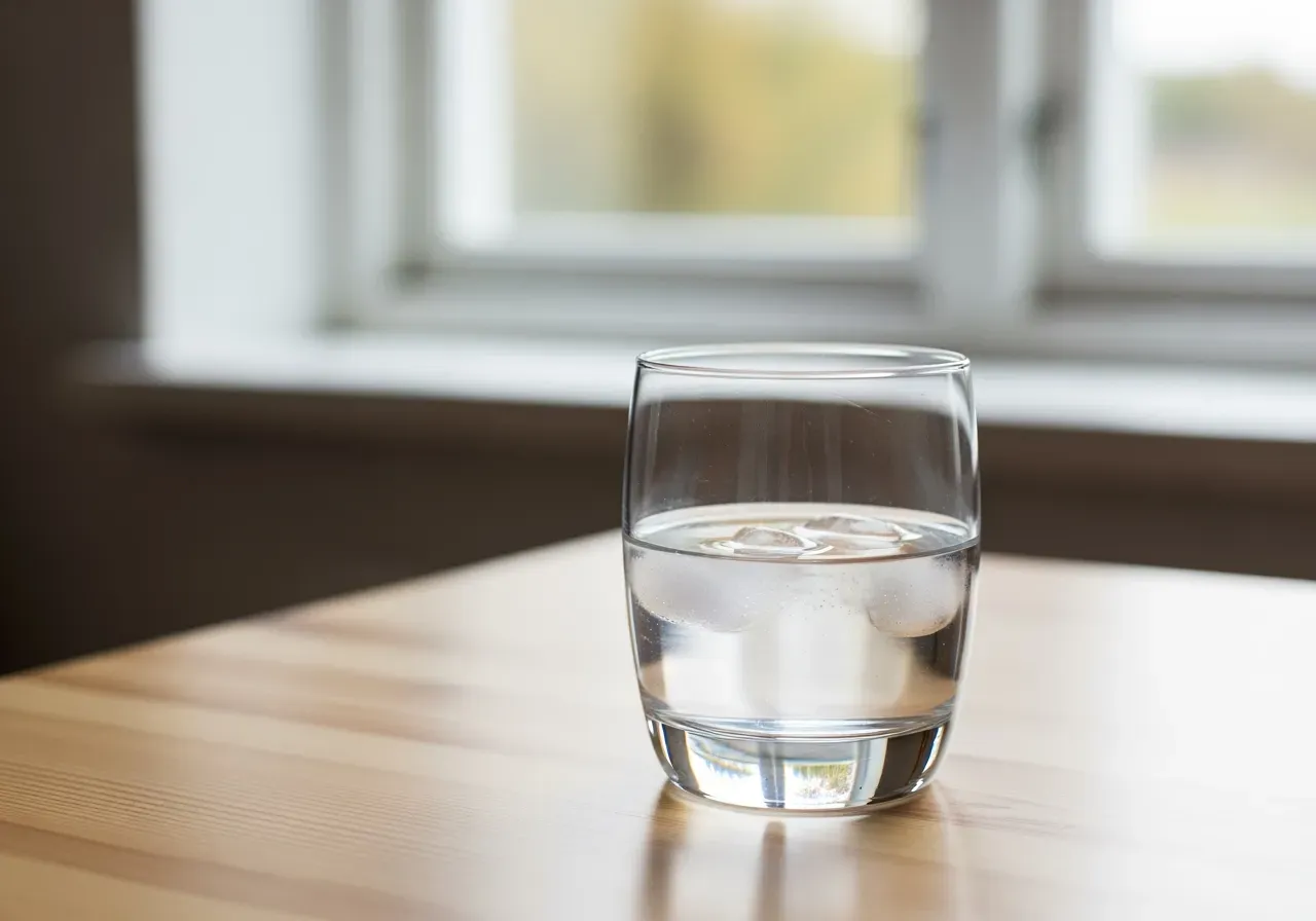 Glas med alkoholhaltig dryck