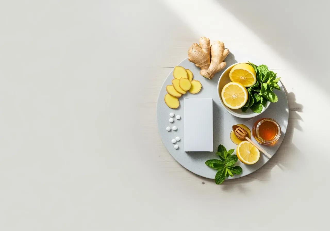 förpackning med magmedel och råvaror